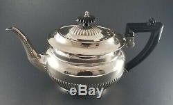 Antique English Four Piece Silver Plate Tea Set With Tray Free Priority Ship U. S