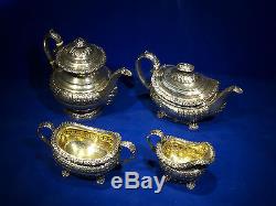 Antique English Sterling Silver Tea Coffee set London1820 Rebecca Emes & Edward