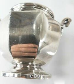 Antique French Christofle Art Deco Style Silverplate Tea Set Teapot Sugar Cream