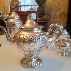 Antique Gorham Chantilly Sterling silver Tea and Coffee set NO MONOGRAM