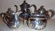 Antique Gorham Fleury Sterling Silver 5 Pieces Tea / Coffee Set A3550 Repousse