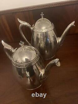 Antique Gorham Mfg. Co. 040 A Silver Soldered 5 Piece Tea & Coffee Set