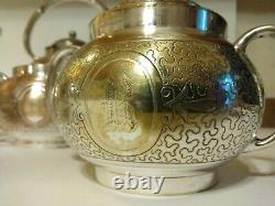 Antique Gorham Mfgco Silver Soldered Tea Coffee Pot 6pc Set 128