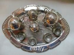 Antique, MINIATURE, STERLING SILVER, 13pc, Doll House Tea Set. ABSOLUTELY ADORABLE