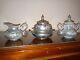 Antique Oatly & Rogers Quad 1250 Silver Tea/coffee Set 3 Pieces