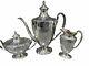 Antique Oneida Community Plate Grosvenor Silver Plate Tea Set, Art Deco