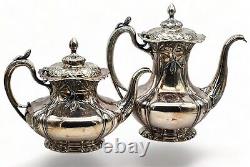 Antique PAIRPOINT Silver Plate 5 Piece Art Nouveau Tea Set Teapot Coffee Pot