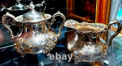 Antique Pairpoint Mfg. Quadruple Silver Plated 3-piece Tea/Coffee Set #356