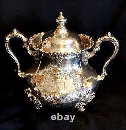 Antique Pairpoint Mfg. Quadruple Silver Plated 3-piece Tea/Coffee Set #356