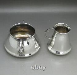 Antique Rare Liberty & Co 3ps Solid Sterling Silver Bachelors Teaset Birm 1910