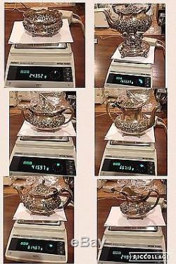 Antique Reed & Barton 1890 Sterling Silver Tea Coffee Set 6 Pc Rhett Family Rare