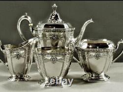 Antique Reed & Barton Sterling Silver Tea/Coffee Set 4pc Heritage c1931 Museum R