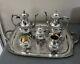 Antique Rogers Bros Heritage Silver Plate Tea Set Service With Huge 28 Tray