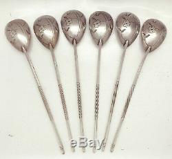 Antique Russian Silver Tea Spoons Set
