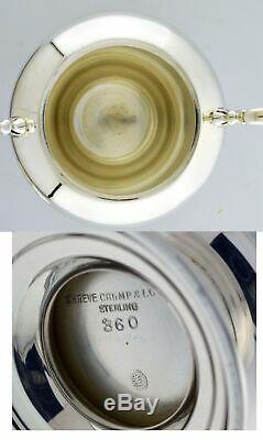 Antique Shreve Crump & Low Co Sterling Silver 3 Piece Tea Service Set No Mono