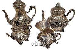 Antique Silver 800 Complet Tea Set 1800 Grams