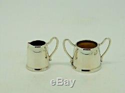 Antique Silver Miniature Tea set and Tray Birmingham 1971 Bishton's Ltd
