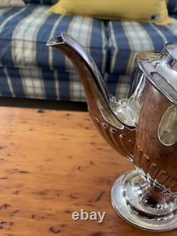 Antique Silver Plate 3-Piece Elkington & Co Federal Tea Pot Coffee Service Set
