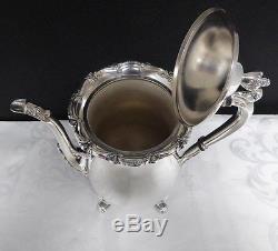 Antique Silver Plate Matching 5 Piece Tea Set by Poole Silver Co. 1898 Exc Cond