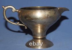 Antique Silver Plated Set 2 Tea/coffee Pots, Sugar Bowl And Creamer