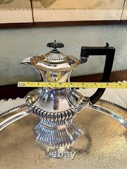 Antique Silverplate Sheffield Tea Set EPNS With Oval Academy Tray