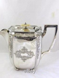 Antique Solid Silver TEA & COFFEE SET Hallmarked BIRMINGHAM 1906