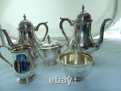 Antique Sterling Silver Exemplar 5 piece Tea Set no monogram