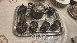 Antique Sterling silver persian Tea Set