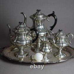 Antique Victorian Reed & Barton Silver Plate Tea & Coffee Set with Tray C1900