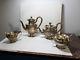 Antique Victorian Sterling Silver Four Piece Tea Set 87.58 Troy Oz. Very Ornate