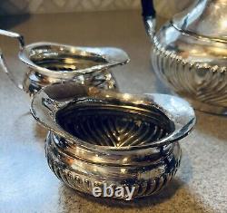 Antique Vintage Cheltenham Of Sheffield Silver Plate Coffee Tea Service Set