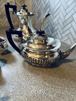 Antique Vintage Cheltenham Of Sheffield Silver Plate Coffee Tea Service Set