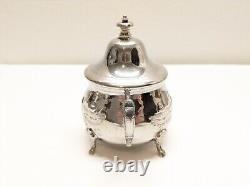 Antique Vintage Moroccan Silver Plated Coffee, Tea, Sugar, Creamer Set