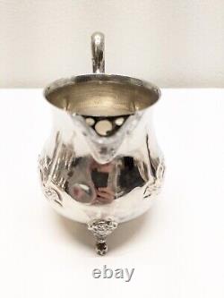 Antique Vintage Moroccan Silver Plated Coffee, Tea, Sugar, Creamer Set