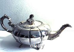 Antique/Vintage Polished F. B. ROGERS Lady Margaret Silver Plated Tea 4PC Set