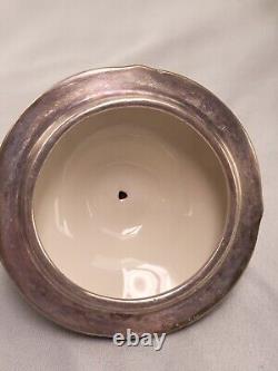 Antique WMF Coffee/Tea Set Silver Over Porcelain Tea Pot Sugar & Creamer Germany