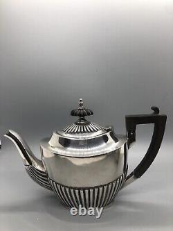 Antique Walker & Hall Sterling Silver 522 g Tea Set Pot Creamer & Sugar 1904