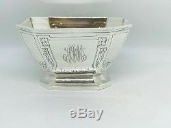 Antique Wallace Sterling Silver Dauphine 6 pc Tea Set w Waste & Tray No. 2300