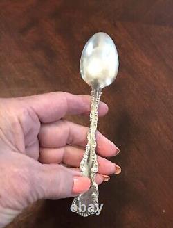 Antique Whiting Louis XV Sterling Silver Teaspoons Pat. 1891 5 3/4 Set of 11