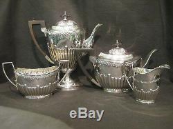 Antique solid silver Goldsmiths&Silversmiths tea set