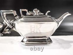 Art Deco Silver Plate Tea Set Coffee Service Wilcox IS