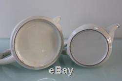 Art Deco WMF Bauhaus silver plated pair of egg shape coffee & tea set