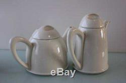 Art Deco WMF Bauhaus silver plated pair of egg shape coffee & tea set