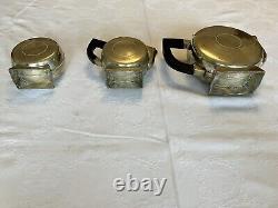 Art deco silver plated tea set