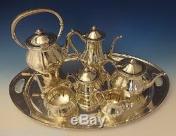 Arthur Stone Sterling Silver Tea Set Tilting Kettle On Cradle withTray 7pc #0176