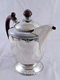 Arts & Crafts Sterling Silver 4 Piece Tea Set Harold Edwin Landon Chester 1935
