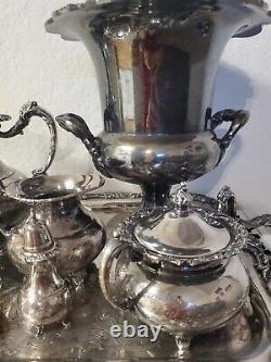 Ascot Sheffield Community Victorian Coffee and Tea set with Champagne Bucket