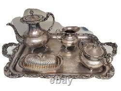 Ascot Sheffield Design By Community Coffee Tea Set with Tray 5 Pieces