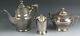 B & A Railroad Silver Soldered Teaset Boston Albany Baltimore Annapolis 3 Pieces