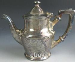 B & A Railroad Silver Soldered Teaset Boston Albany Baltimore Annapolis 3 Pieces
